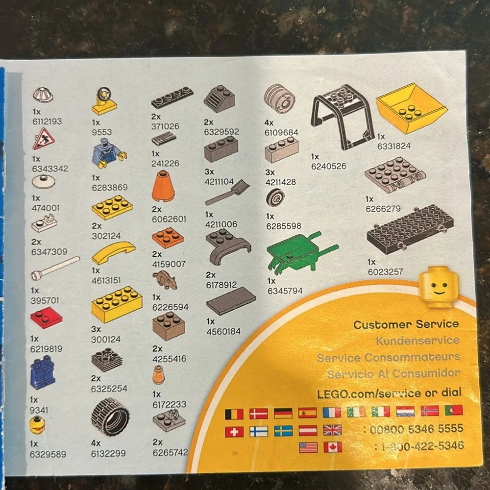 Retired LEGO City Set 60284: Roadwork Truck